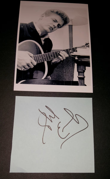 SINGER PHIL EVERLY (THE EVERLY BROTHERS) HAND SIGNED PAGE AND NICE 5X7'  PRINT D.2014