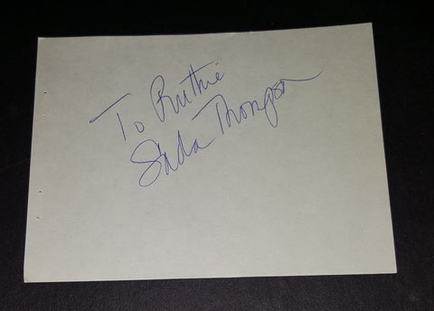 "FAMILY" ACTRESS SADA THOMPSON HAND SIGNED PAGE D.2011