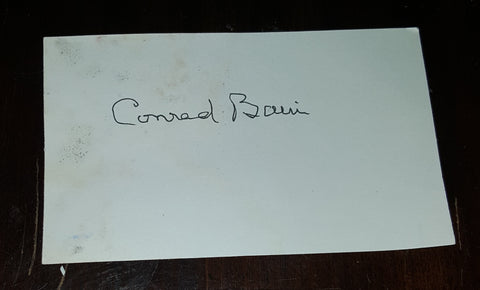 "DIFFERENT STROKES" ACTOR CONRAD BAIN HAND SIGNED CARD D.2013