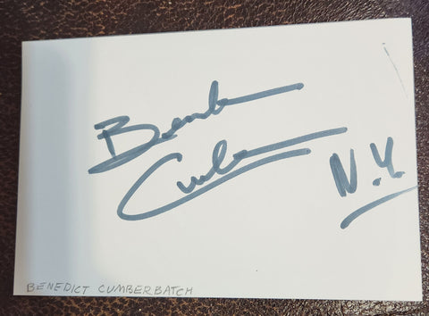 DR STRANGE ACTOR BENEDICT CUMBERBATCH HAND SIGNED CARD