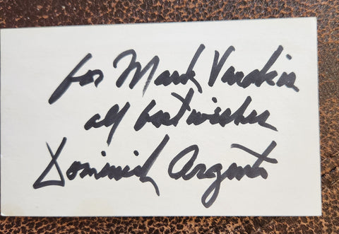 MUSICAL COMPOSER DOMINICK ARGENTO HAND SIGNED CARD D.2019