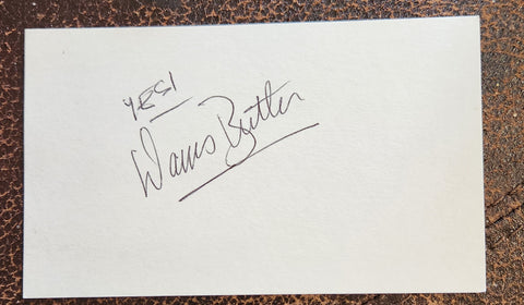 VOICE OF YOGI BEAR ACTOR DAWES BUTLER HAND SIGNED CARD D.1988