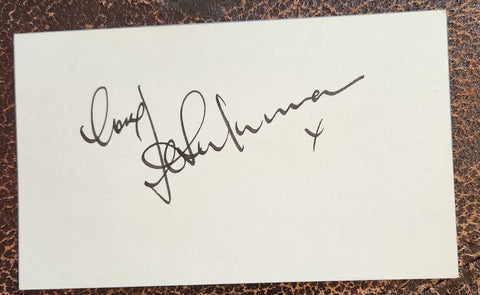 ARE YOU BEING SERVED ACTOR JOHN INMAN HAND SIGNED CARD D.2007