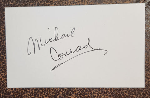 HILL STREET BLUES ACTOR MICHAEL CONRAD HAND SIGNED CARD D.1983