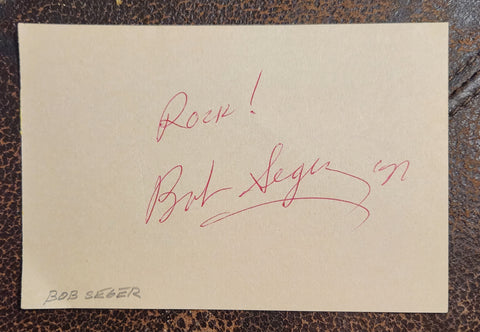 ROCK LEGEND BOB SEGER HAND SIGNED PAGE