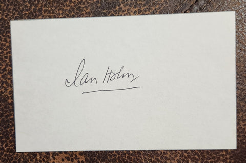 ALIEN ACTOR IAN HOLM HAND SIGNED CARD D.2020