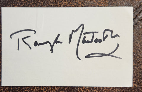 EMERGENCY! ACTOR RANDOLPH MANTOOTH HAND SIGNED CARD