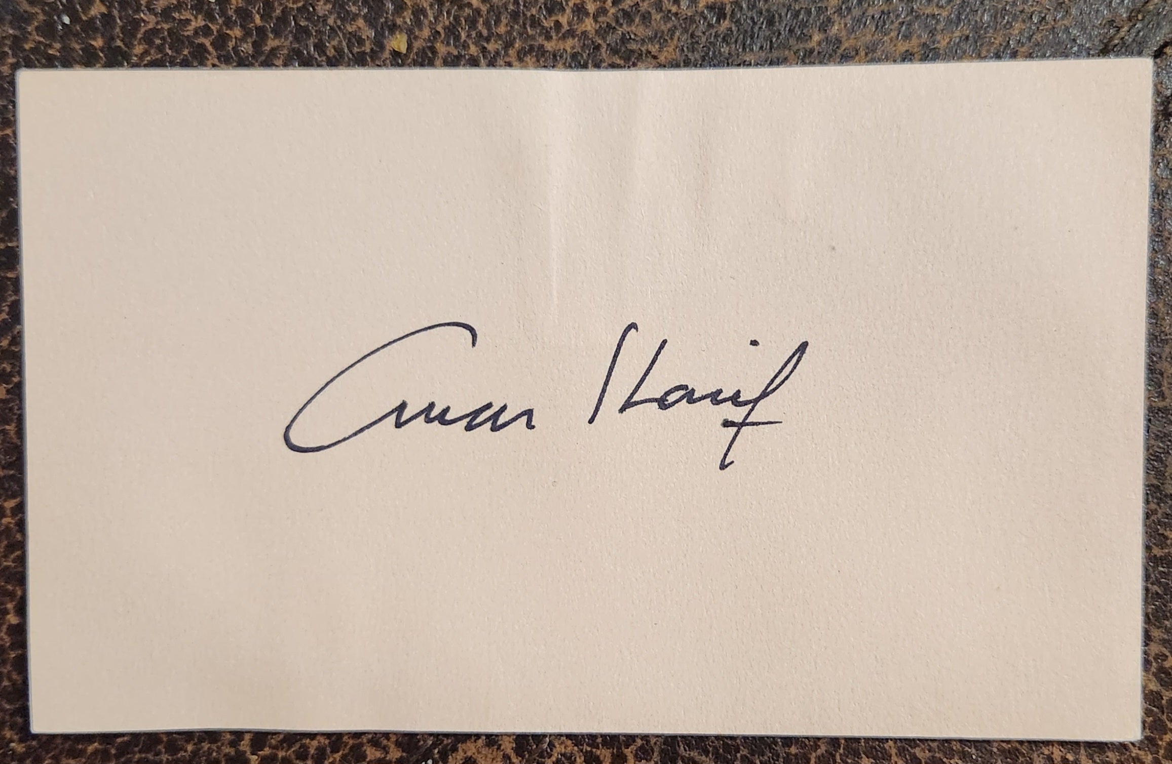 DOCTOR ZHIVAGO ACTOR OMAR SHARIF HAND SIGNED CARD D.2015