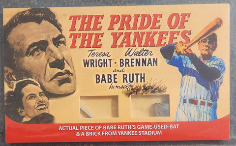 2009 THE PRIDE OF THE YANKEES DUAL AUTHENTIC BABE RUTH PIECE OF BAT AND OLD YANKEE STADIUM PSA DNACARD