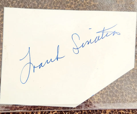 LEGENDARY SINGER FRANK SINATRA HAND SIGNED CUT SIGNATURE D.1998