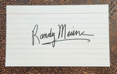 FOUNDING MEMBER OF THE EAGLES RANDY MEISNER HAND SIGNED CARD