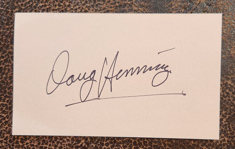 CANADIAN MAGICIAN DOUG HENNING HAND SIGNED CARD D.2000