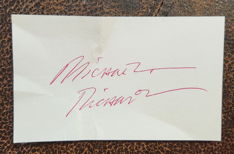 RARE SEINFELD STAR MICHAEL RICHARDS HAND SIGNED CARD