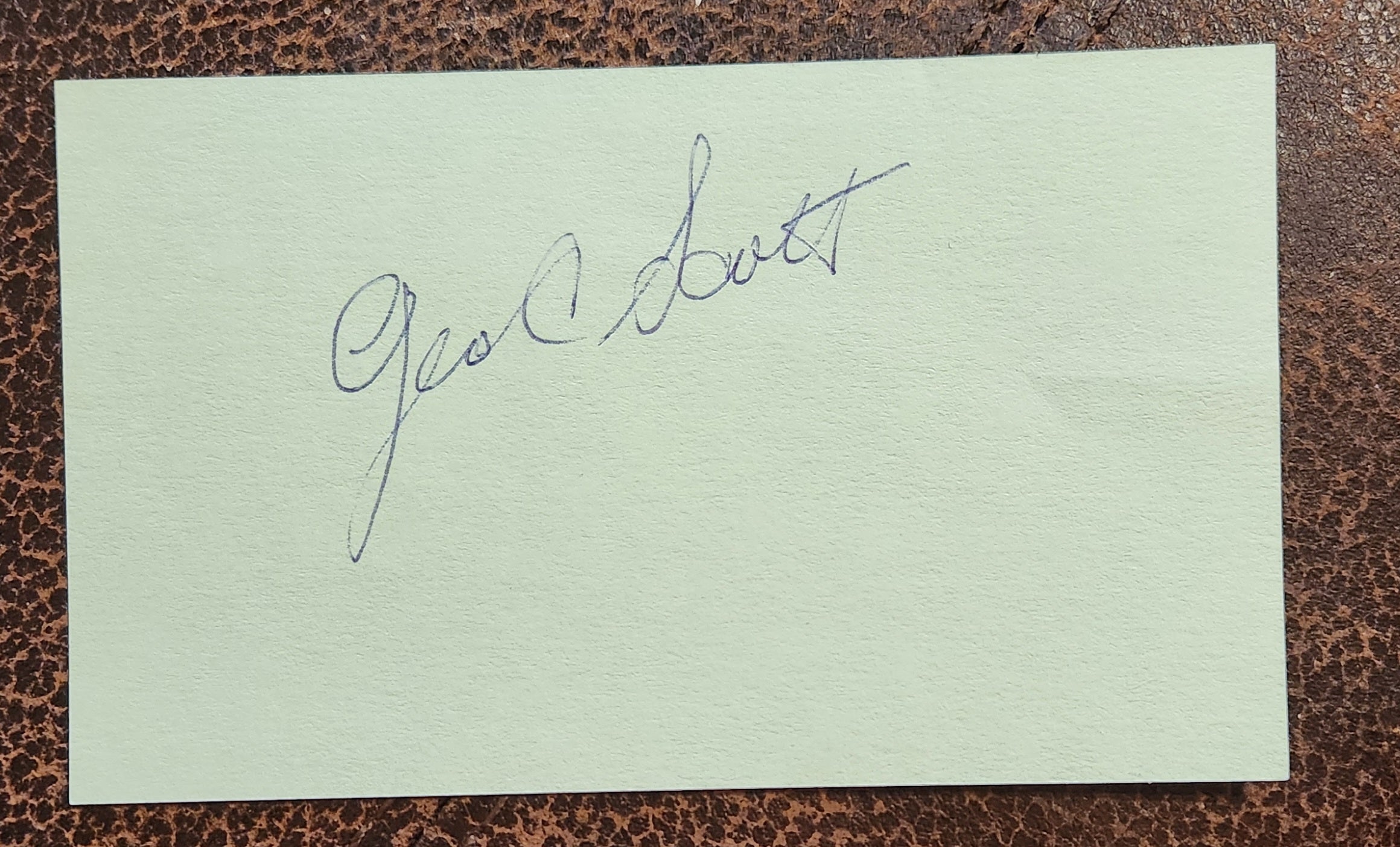 PATTON ACTOR GEORGE C. SCOTT HAND SIGNED CARD D.1999