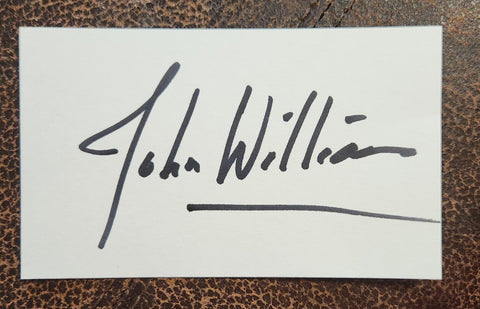 STAR WARS COMPOSER JOHN WILLIAMS HAND SIGNED CARD