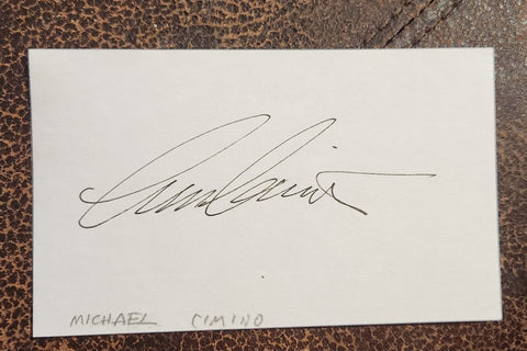 THE DEER HUNTER DIRECTOR MICHAEL CIMINO HAND SIGNED CARD D.2016