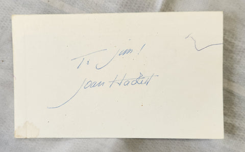 ACTRESS JOAN HACKETT HAND SIGNED CARD D.1983 ONLY 49