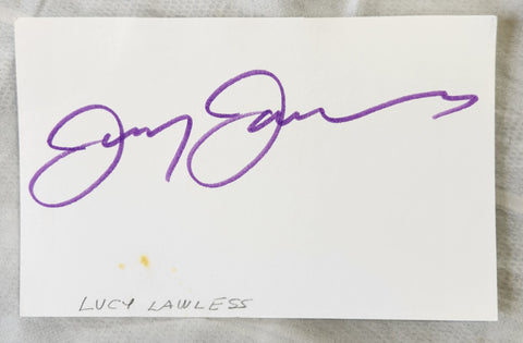 XENA WARRIOR PRINCESS ACTRESS LUCY LAWLESS HAND SIGNED CARD