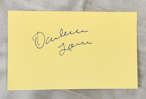 SINGER ACTRESS DARLENE LOVE HAND SIGNED CARD