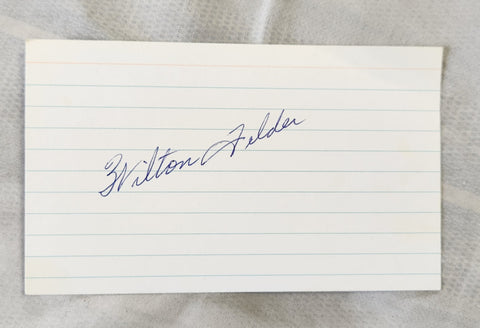 LEGENDARY SAXOPHONIST WILTON FELDER HAND SIGNED CARD D.2015