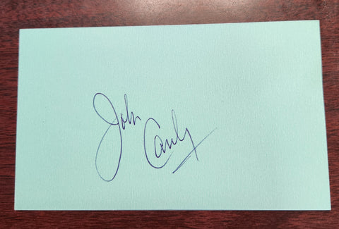 COMEDY LEGEND JOHN CANDY HAND SIGNED CARD D.1994