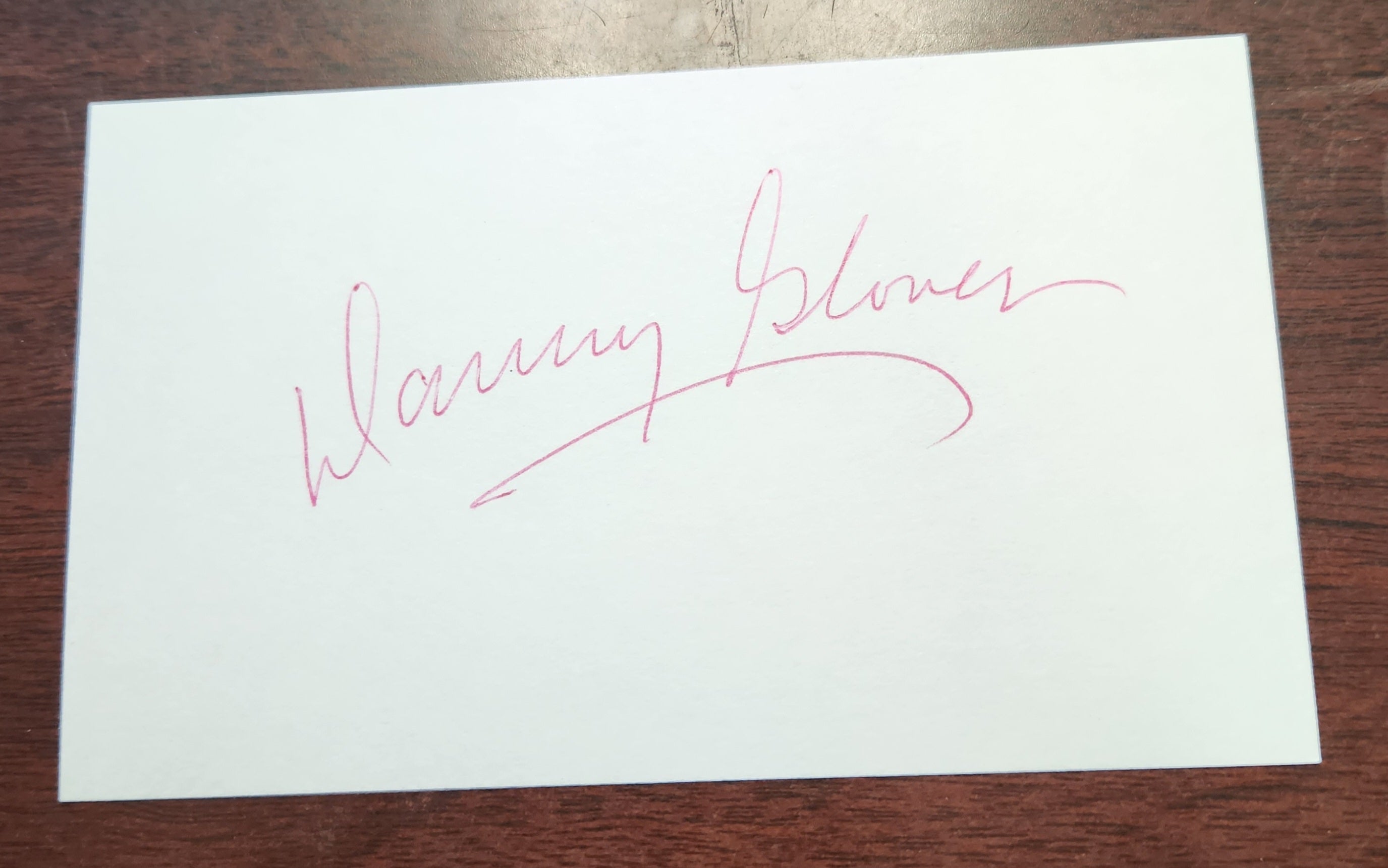 LETHAL WEAPON ACTOR DANNY GLOVER HAND SIGNED CARD