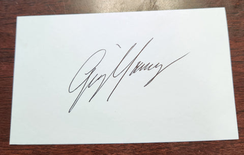 ACTOR GIG YOUNG HAND SIGNED CARD D.1978