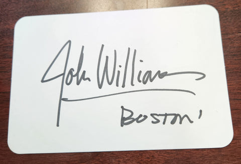 STAR WARS COMPOSER JOHN WILLIAMS HAND SIGNED CARD