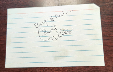 COWBOY CHARACTER ACTOR CHILL WILLS HAND SIGNED CARD D. 1978