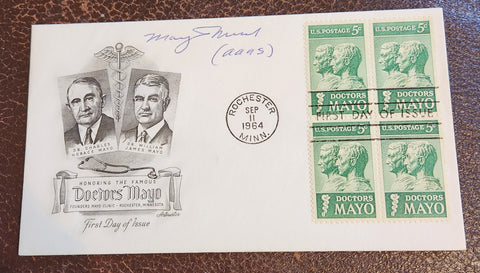 CULTURAL ANTHROPOLOGIST MARGARET MEAD HAND SIGNED FDC FIRST DAY COVER D.1978