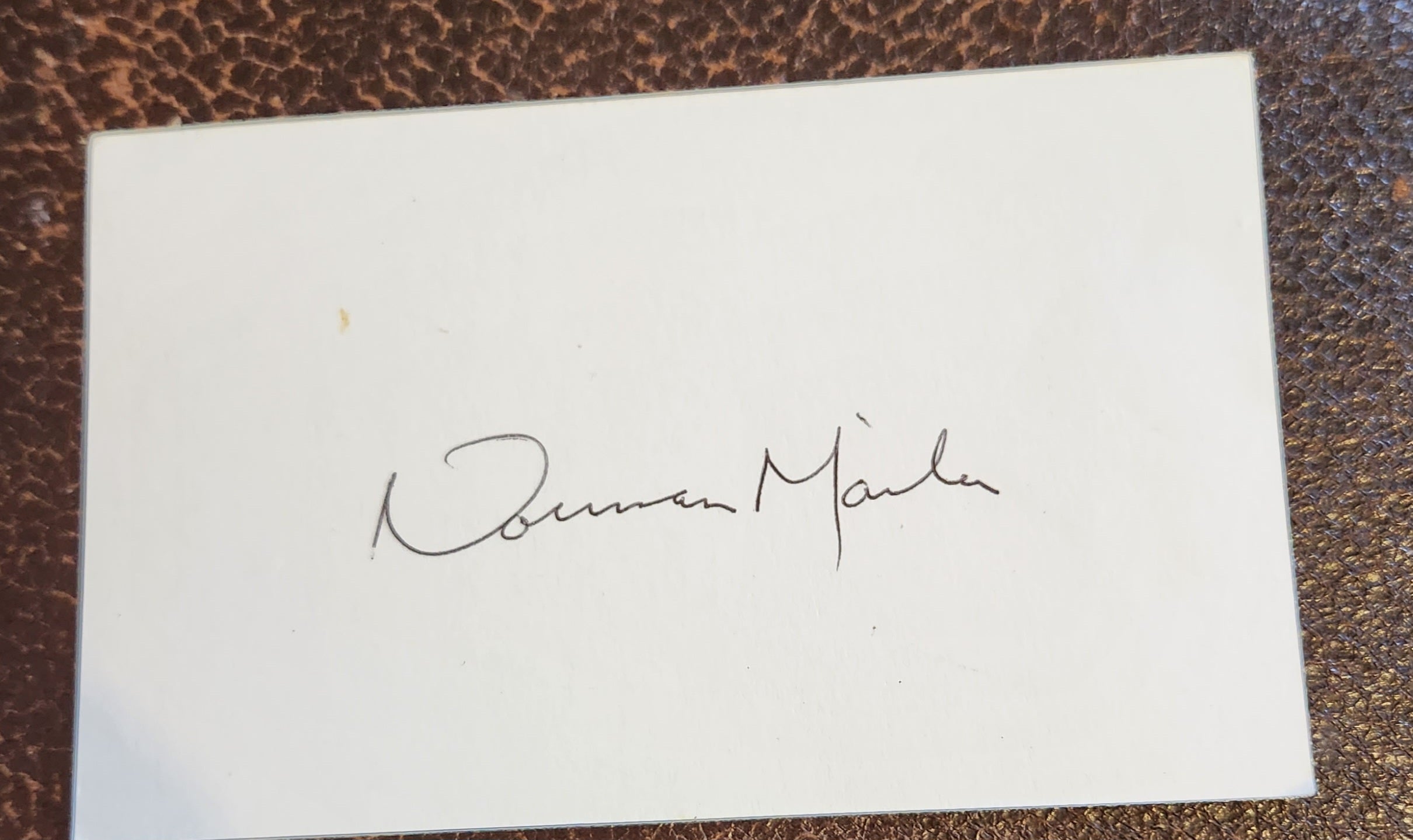 AUTHOR NORMAN MAILER HAND SIGNED CARD D.2007