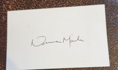 AUTHOR NORMAN MAILER HAND SIGNED CARD D.2007