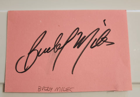 GREAT ROCK DRUMMER BUDDY MILES HAND SIGNED CARD D.2008