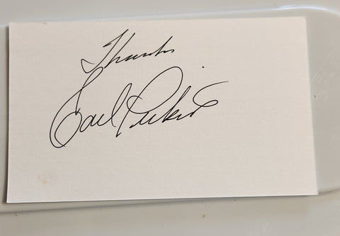 ROCK LEGEND CARL PERKINS HAND SIGNED CARD D.1998