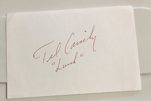 RARE ADDAMS FAMILY ACTOR TED CASSIDY HAND SIGNED PAGE D.1979 LURCH