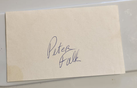 COLUMBO STAR PETER FALK HAND SIGNED CARD D.2011