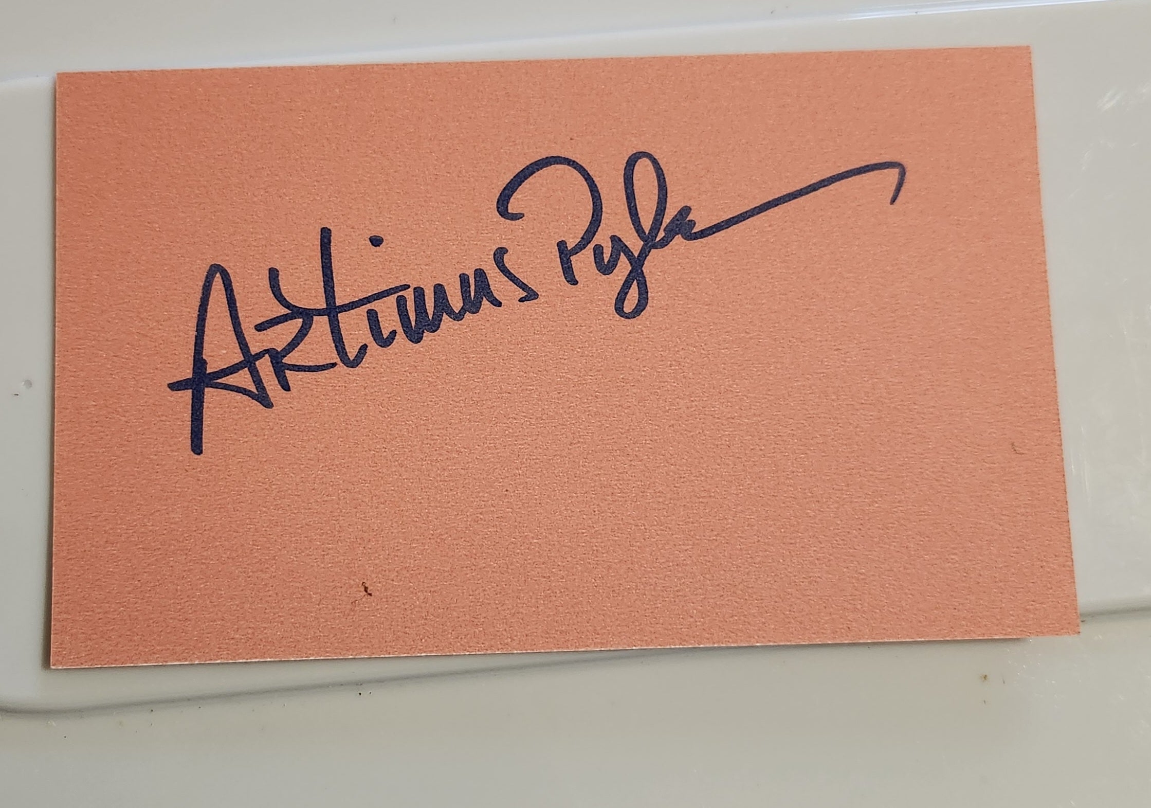 LYRYRD SKYNYRD DRUMMER ARTIMUS PYLE HAND SIGNED CARD