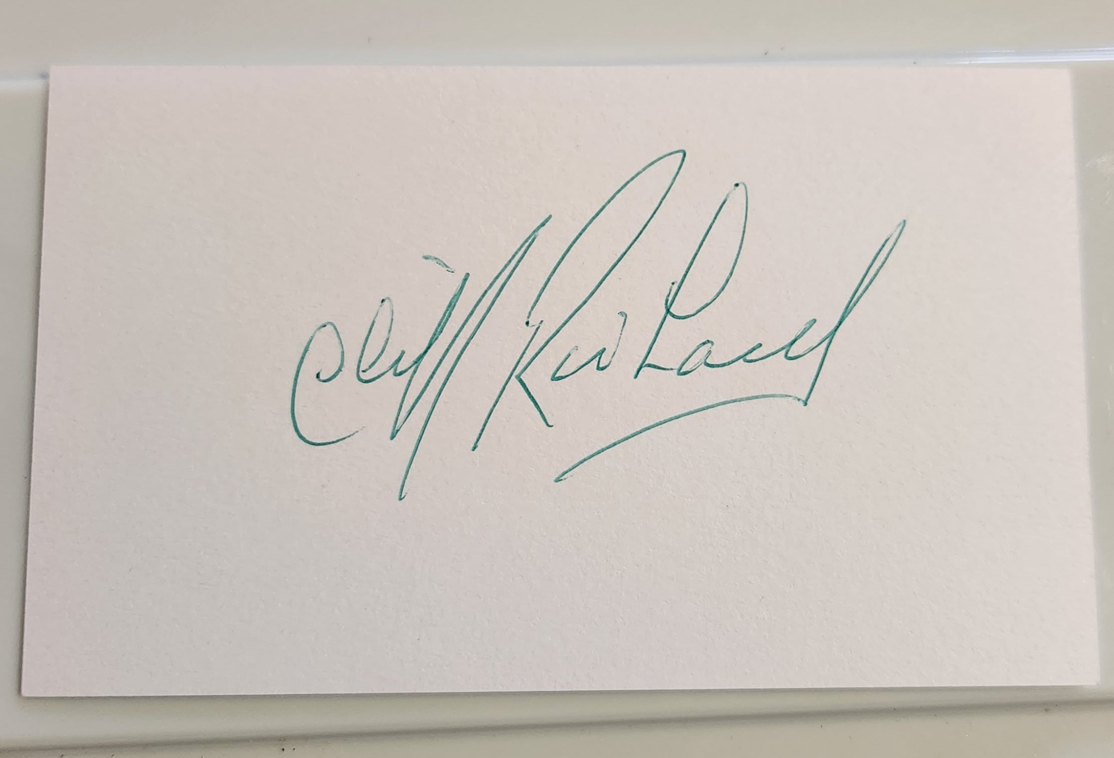 EARLY BRITISH ROCK STAR CLIFF RICHARD HAND SIGNED CARD