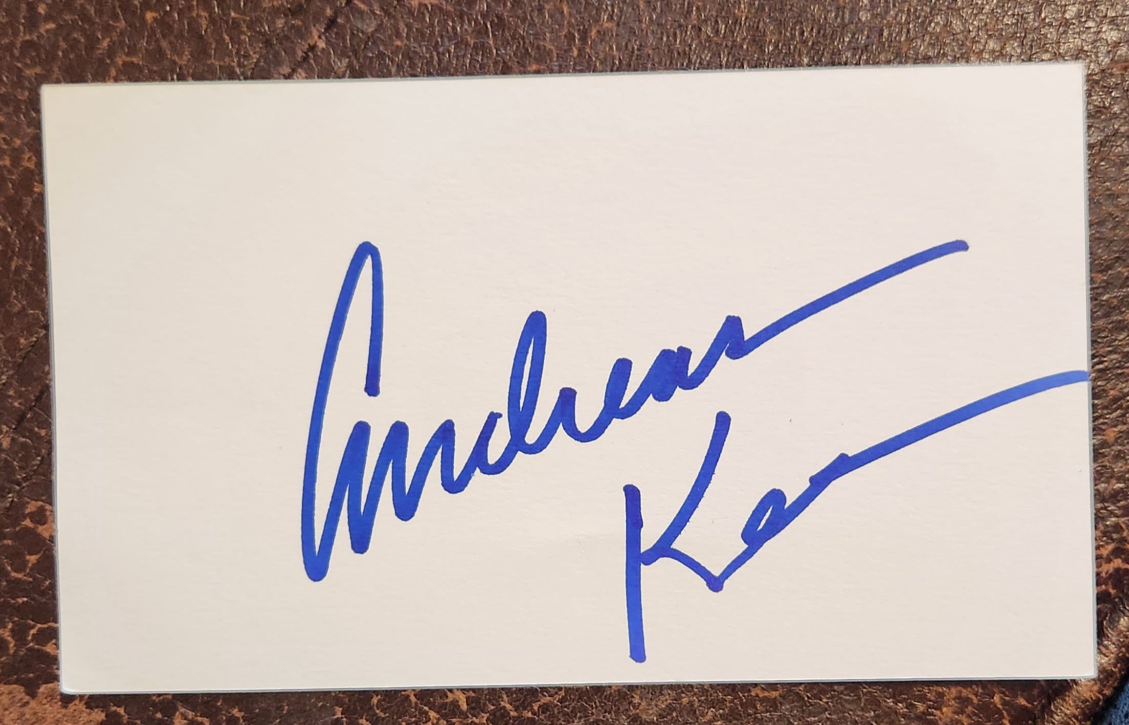 ACTOR ANDREAS KATSULAS HAND SIGNED CARD D.2006 THE FUGITIVE