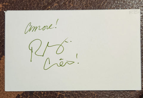 "LIFE IS BEAUTIFUL" ACTOR ROBERTO BENIGNI HAND SIGNED CARD