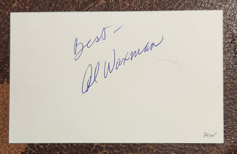 CANADIAN ACTOR DIRECTOR AL WAXMAN HAND SIGNED CARD D.2001