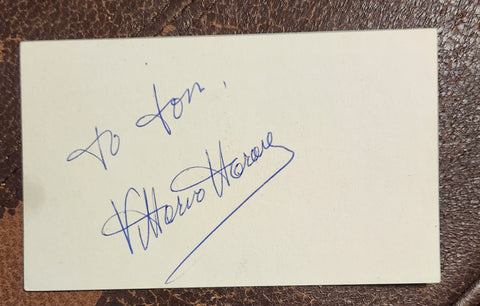 LEGENDARY ITALIAN CINEMATOGRAPHER VITTORIO STORARO HAND SIGNED CARD