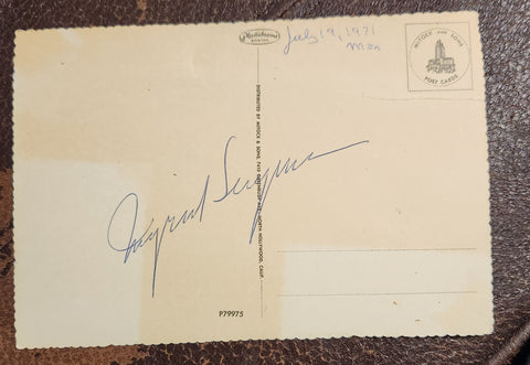 BEAUTIFUL ACTRESS INGRID BERGMAN HAND SIGNED POSTCARD D.1982