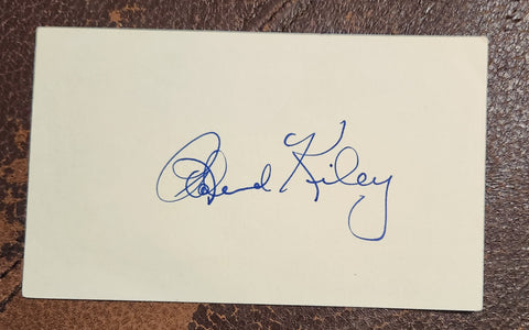 ACTOR RICHARD KILEY HAND SIGNED CARD D.1999