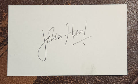 "THE ELEPHANT MAN" ACTOR JOHN HURT HAND SIGNED CARD D.2017