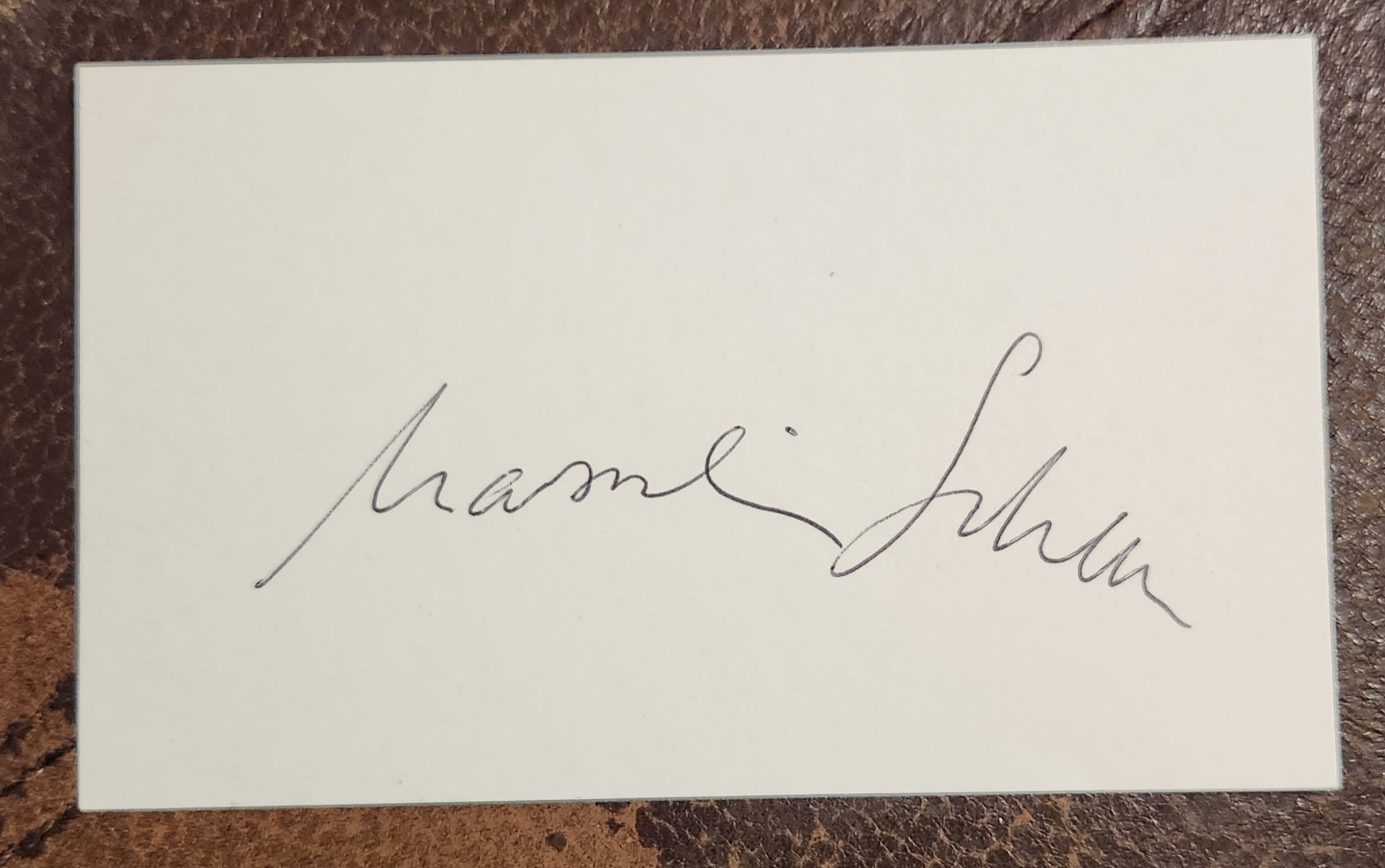 "JUDGEMENT AT NUREMBERG" ACTOR MAXIMILIAN SCHELL HAND SIGNED CARD D.2014