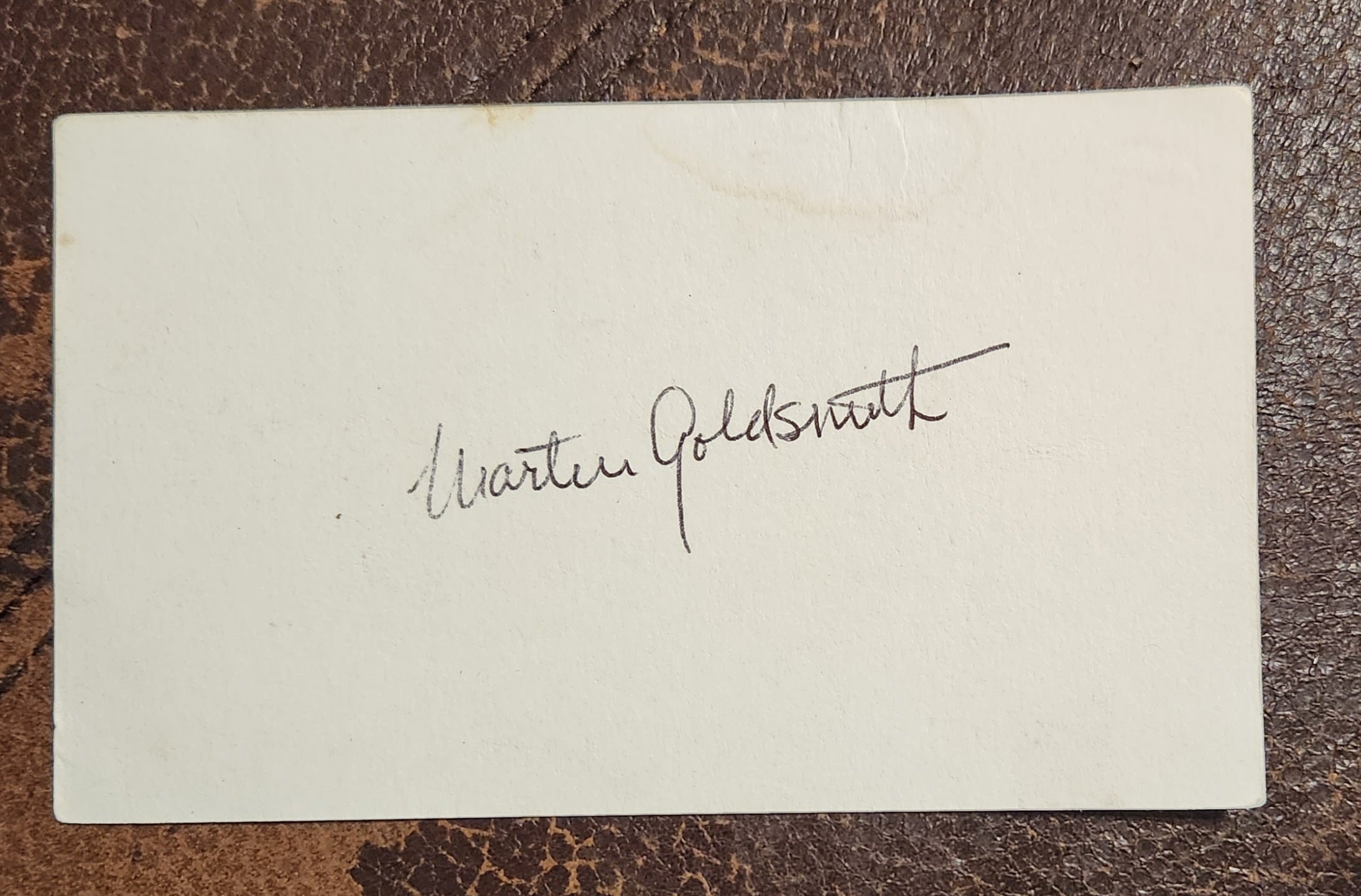 RADIO HOST MARTIN GOLDSMITH HAND SIGNED CARD