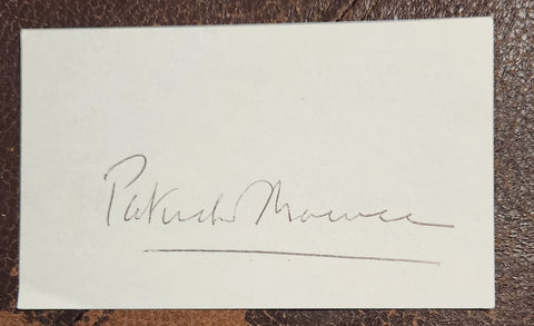 TV THE AVENGERS STAR PATRICK MACNEE HAND SIGNED CARD D.2015