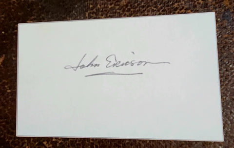 "HONEY WEST" CO STAR JOHN ERICSON HAND SIGNED CARD D.2020