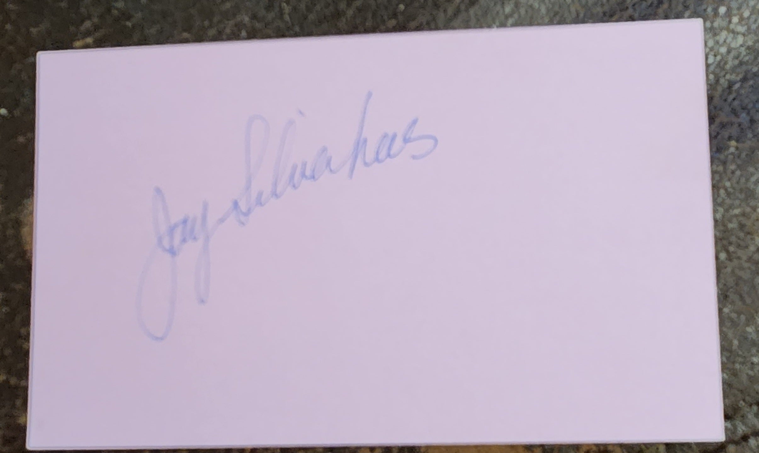 TONTO ACTOR JAY SILVERHEELS HAND SIGNED CARD D.1980